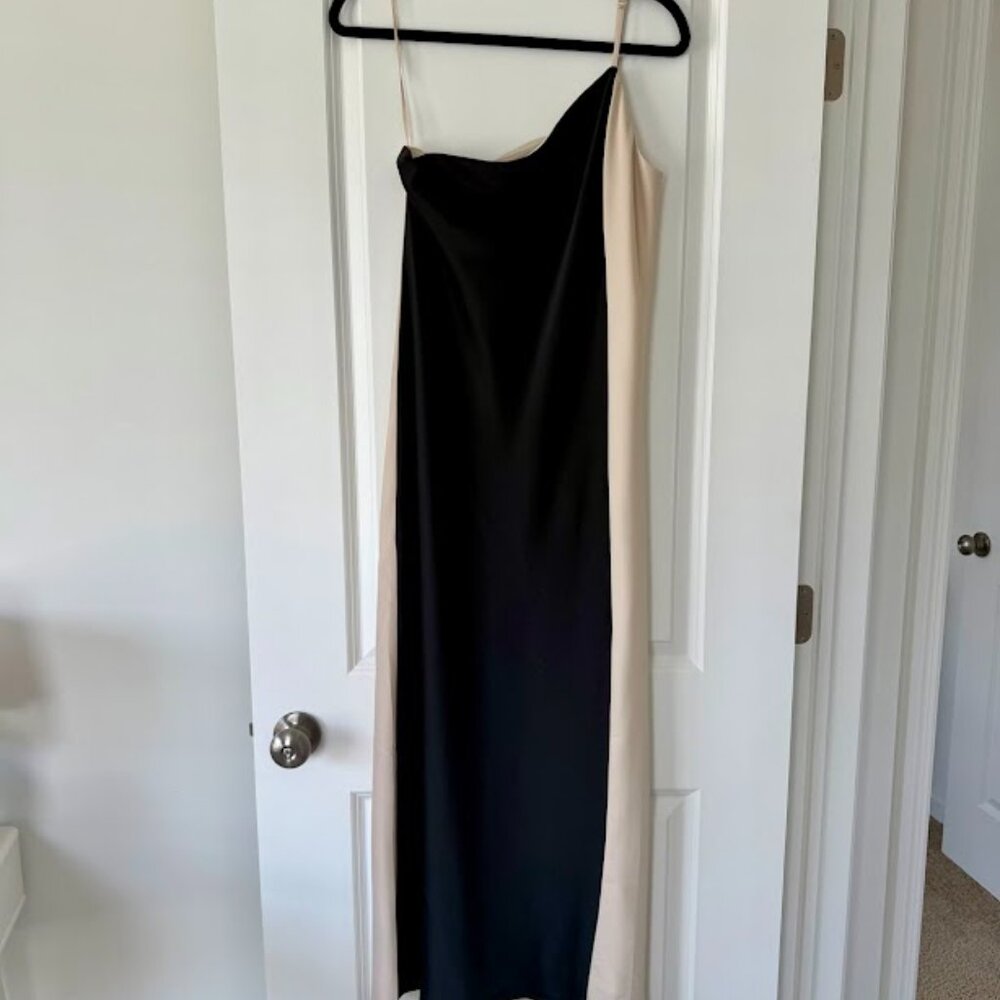 Brand New Banana Republic Satin One Shoulder Maxi Dress